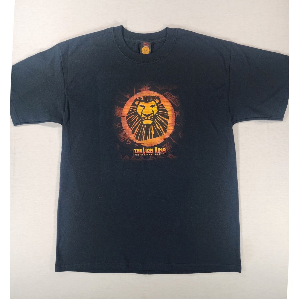 Disney The Lion King Broadway Musical Mens L Black Graphic T Shirt Vintage